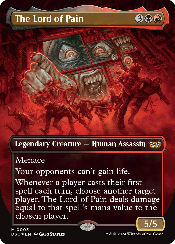 The Lord of Pain (Borderless) (DSC-003) [Duskmourn: House of Horror Commander] Foil