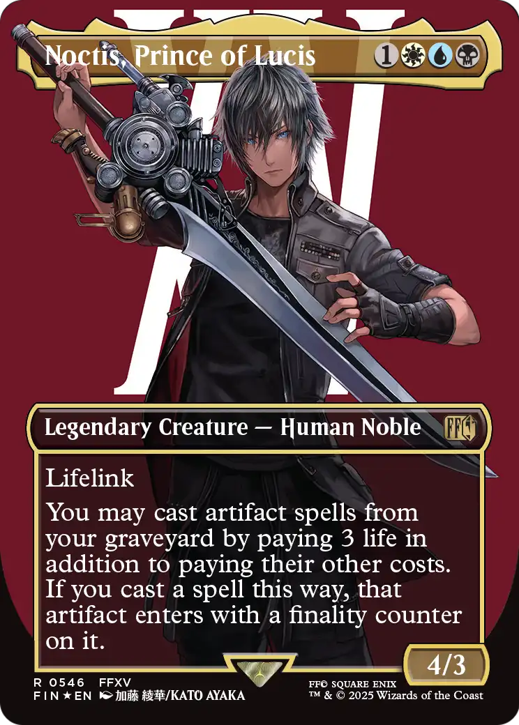 Noctis, Prince of Lucis (Borderless) (Surge Foil) (FIN-546) [FINAL FANTASY] Foil
