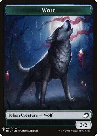 Wolf // Ashaya, the Awoken World Double-Sided Token (LIST-13 // 7) [The List Reprints]