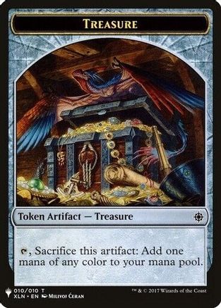 Treasure // Golem Double-sided Token (LIST-10 // 25) [The List Reprints]