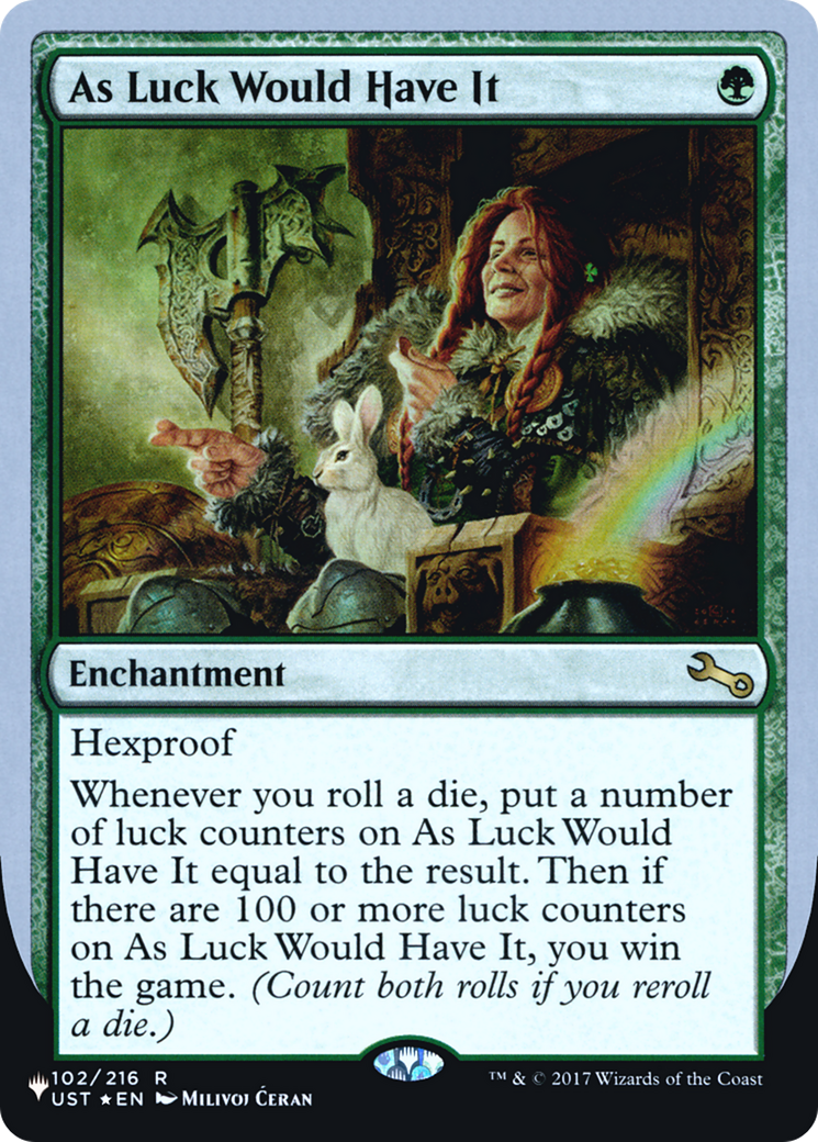 As Luck Would Have It (LIST-102/216) [The List (Unfinity Foil Edition)] Foil