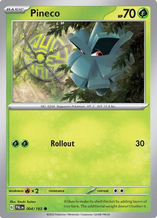 Pineco (004) [SV02 Paldea Evolved] Reverse Holofoil - Common