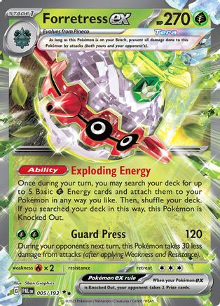 Forretress ex (005/193) [SV02 Paldea Evolved] Holofoil - Double Rare