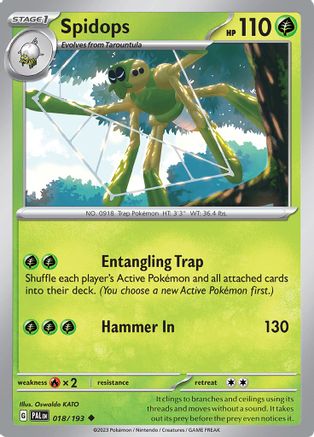 Spidops (018) [SV02 Paldea Evolved] Reverse Holofoil - Uncommon