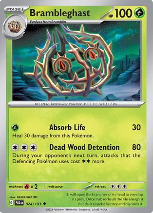 Brambleghast (024) [SV02 Paldea Evolved] Reverse Holofoil - Uncommon
