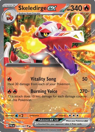 Skeledirge ex (037/193) [SV02 Paldea Evolved] Holofoil - Double Rare
