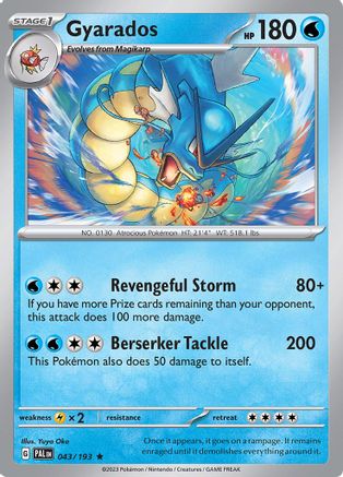 Gyarados (043) [SV02 Paldea Evolved] Reverse Holofoil - Rare