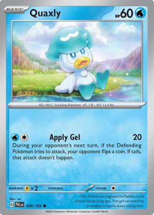 Quaxly (049/193) [SV02 Paldea Evolved] Reverse Holofoil - Common