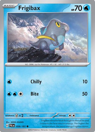 Frigibax (058/193) [SV02 Paldea Evolved] Reverse Holofoil - Common