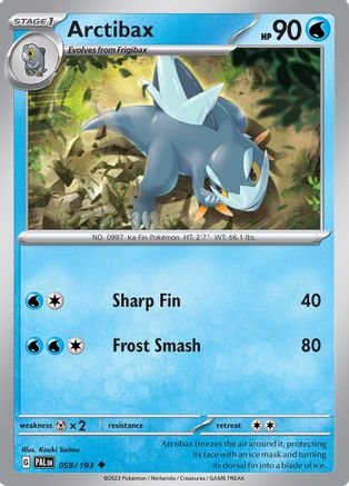 Arctibax (059/193) [SV02 Paldea Evolved] Reverse Holofoil - Uncommon