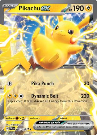 Pikachu ex (063) [SV02 Paldea Evolved] Holofoil - Double Rare