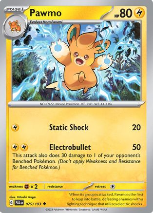 Pawmo (075) [SV02 Paldea Evolved] - Uncommon