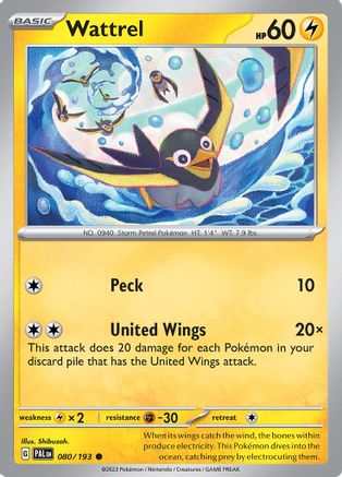 Wattrel (080/193) [SV02 Paldea Evolved] Reverse Holofoil - Common