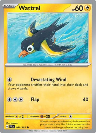 Wattrel (081/193) [SV02 Paldea Evolved] Reverse Holofoil - Common
