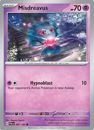 Misdreavus (087) [SV02 Paldea Evolved] Reverse Holofoil - Common