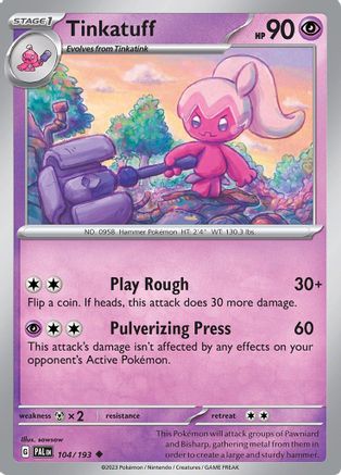 Tinkatuff (104/193) [SV02 Paldea Evolved] Reverse Holofoil - Uncommon