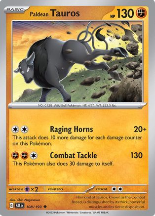Paldean Tauros (108/193) [SV02 Paldea Evolved] - Uncommon