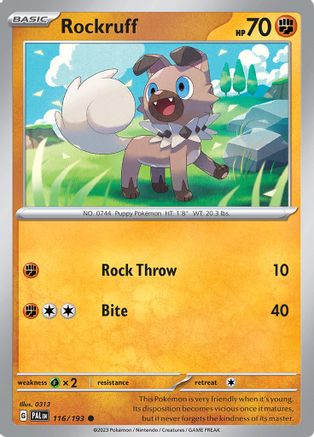 Rockruff (116) [SV02 Paldea Evolved] - Common