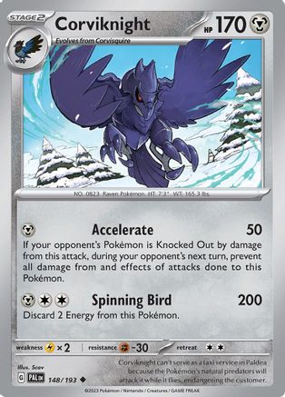 Corviknight (148) [SV02 Paldea Evolved] Reverse Holofoil - Uncommon