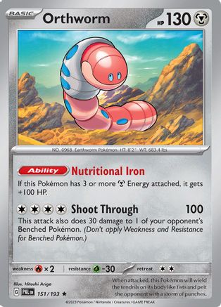 Orthworm (151) [SV02 Paldea Evolved] Holofoil - Rare