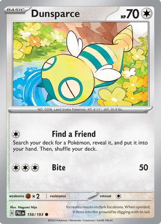 Dunsparce (156) [SV02 Paldea Evolved] Reverse Holofoil - Common