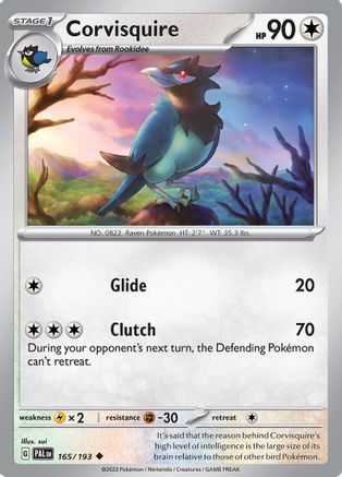 Corvisquire (165) [SV02 Paldea Evolved] Reverse Holofoil - Uncommon