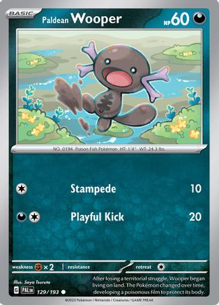 Paldean Wooper (129/193) [SV02 Paldea Evolved] Reverse Holofoil - Common