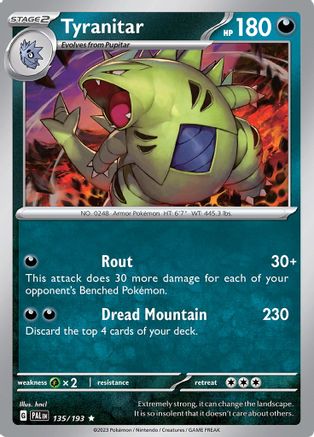 Tyranitar (135/193) [SV02 Paldea Evolved] Holofoil - Rare