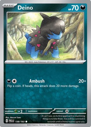 Deino (138) [SV02 Paldea Evolved] Reverse Holofoil - Common
