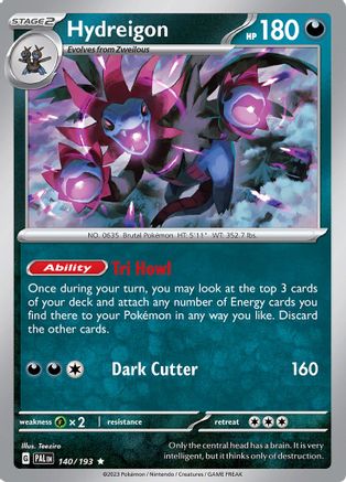 Hydreigon (140) [SV02 Paldea Evolved] Reverse Holofoil - Rare