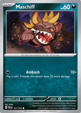 Maschiff (141/193) [SV02 Paldea Evolved] Reverse Holofoil - Common