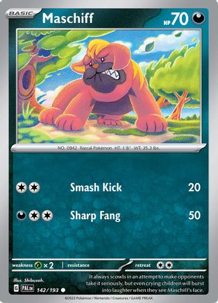 Maschiff (142/193) [SV02 Paldea Evolved] Reverse Holofoil - Common