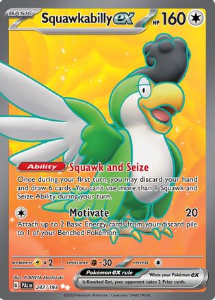 Squawkabilly ex (247/193) [SV02 Paldea Evolved] Holofoil - Ultra Rare