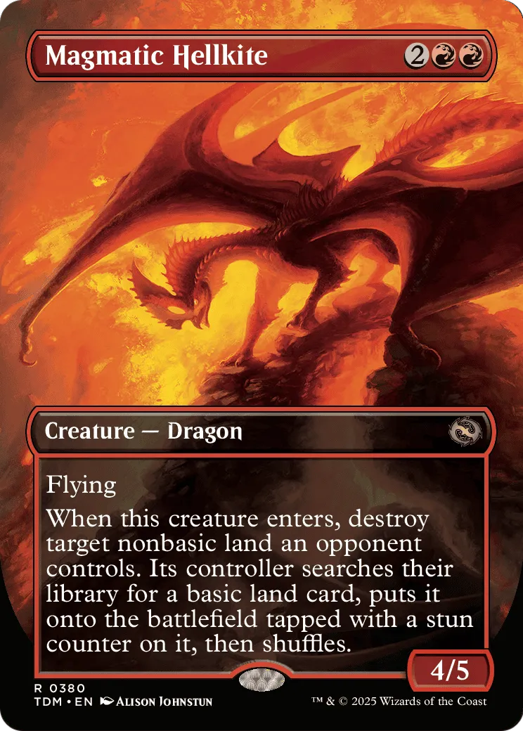 Magmatic Hellkite (Borderless) (TDM-380) [Tarkir: Dragonstorm]