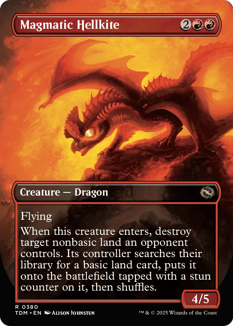 Magmatic Hellkite (Borderless) (TDM-380) [Tarkir: Dragonstorm]