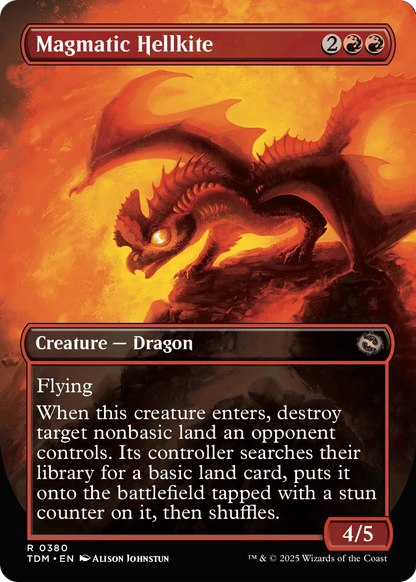 Magmatic Hellkite (Borderless) (TDM-380) [Tarkir: Dragonstorm] Foil