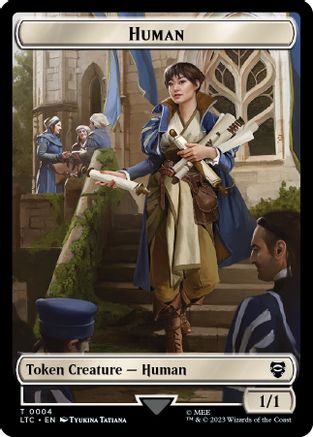 Human // Treasure Double-Sided Token (LTC-4 // 12) [Commander: The Lord of the Rings: Tales of Middle-earth]