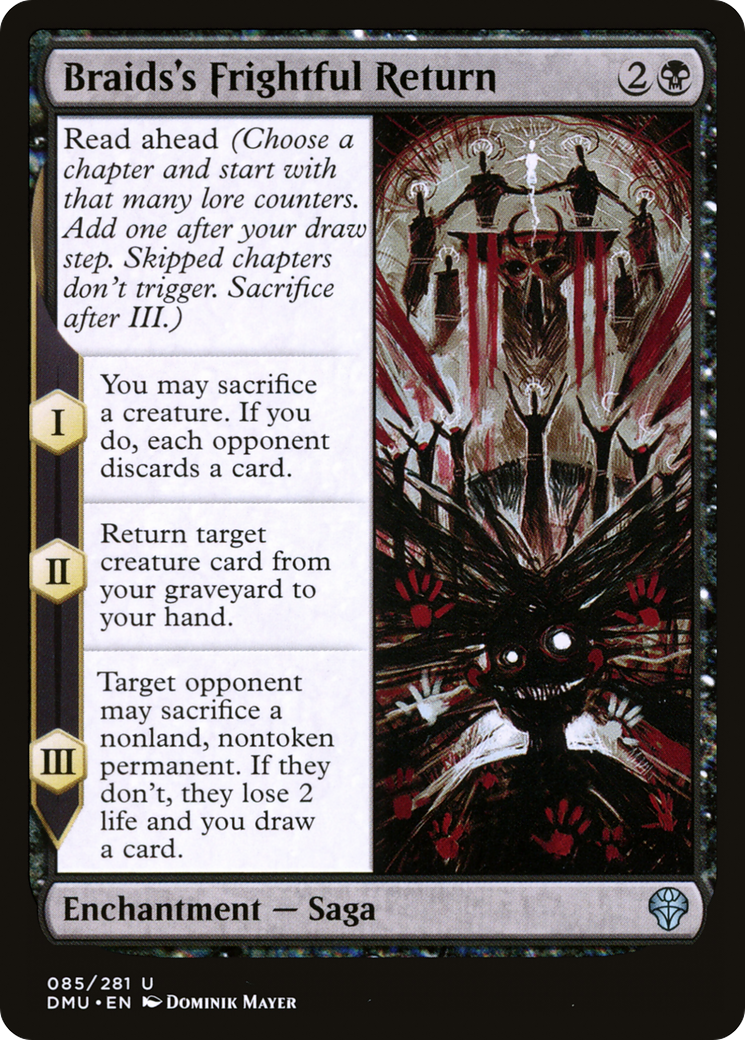 Braids's Frightful Return (DMU-085) [Dominaria United] Foil