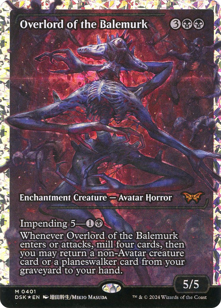 Overlord of the Balemurk (Showcase) (Fracture Foil) (DSK-401) [Duskmourn: House of Horror] Foil