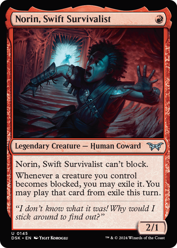 Norin, Swift Survivalist (DSK-145) [Duskmourn: House of Horror]