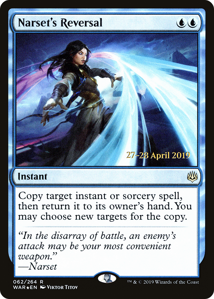 Narset's Reversal (PRE-62S) [War of the Spark Promos] Foil