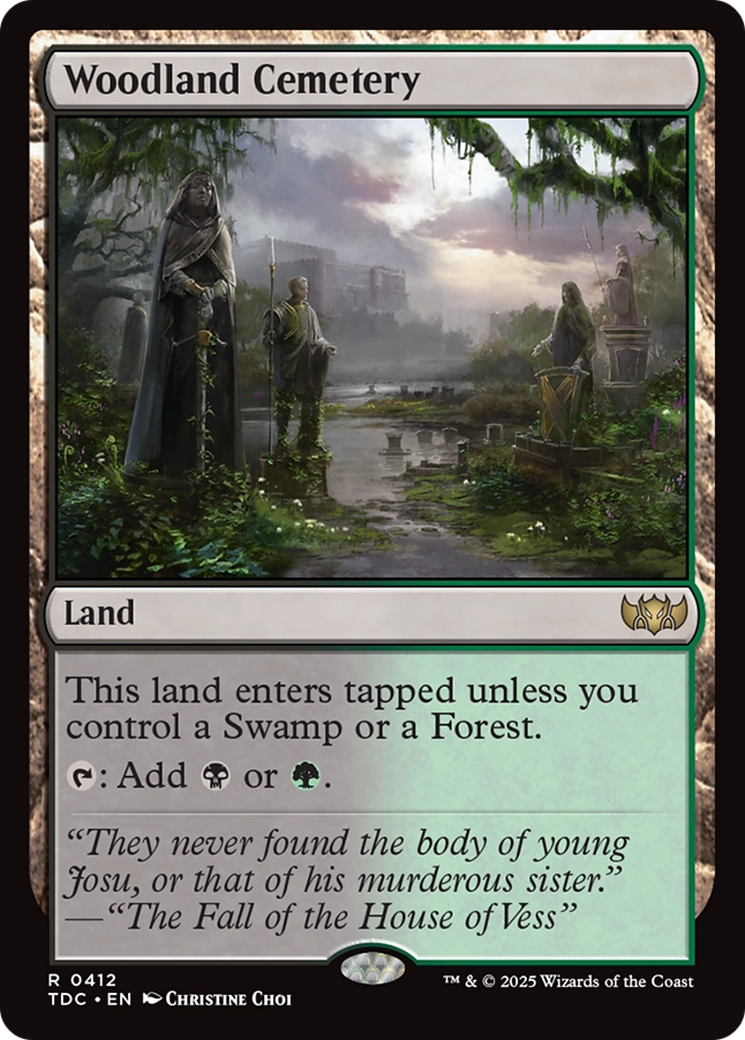 Woodland Cemetery (TDC-412) [Commander: Tarkir: Dragonstorm]