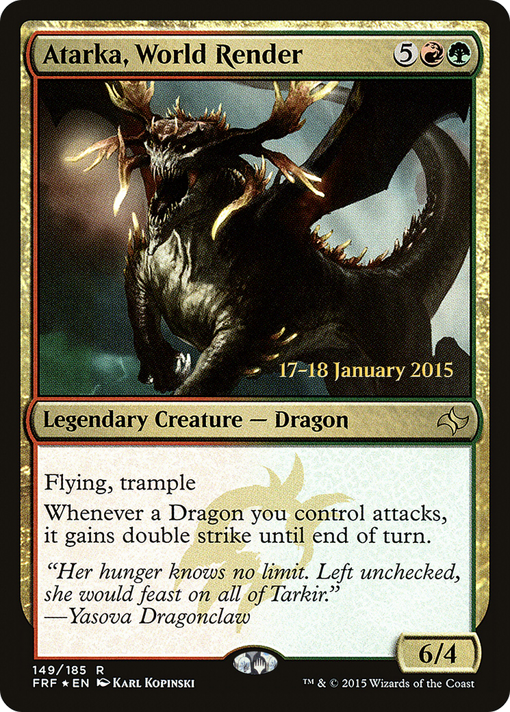 Atarka, World Render (PRE-149S) [Fate Reforged Promos] Foil