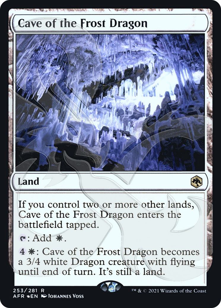 Cave of the Frost Dragon (AFR&-253A) [Adventures in the Forgotten Realms Promos] Foil
