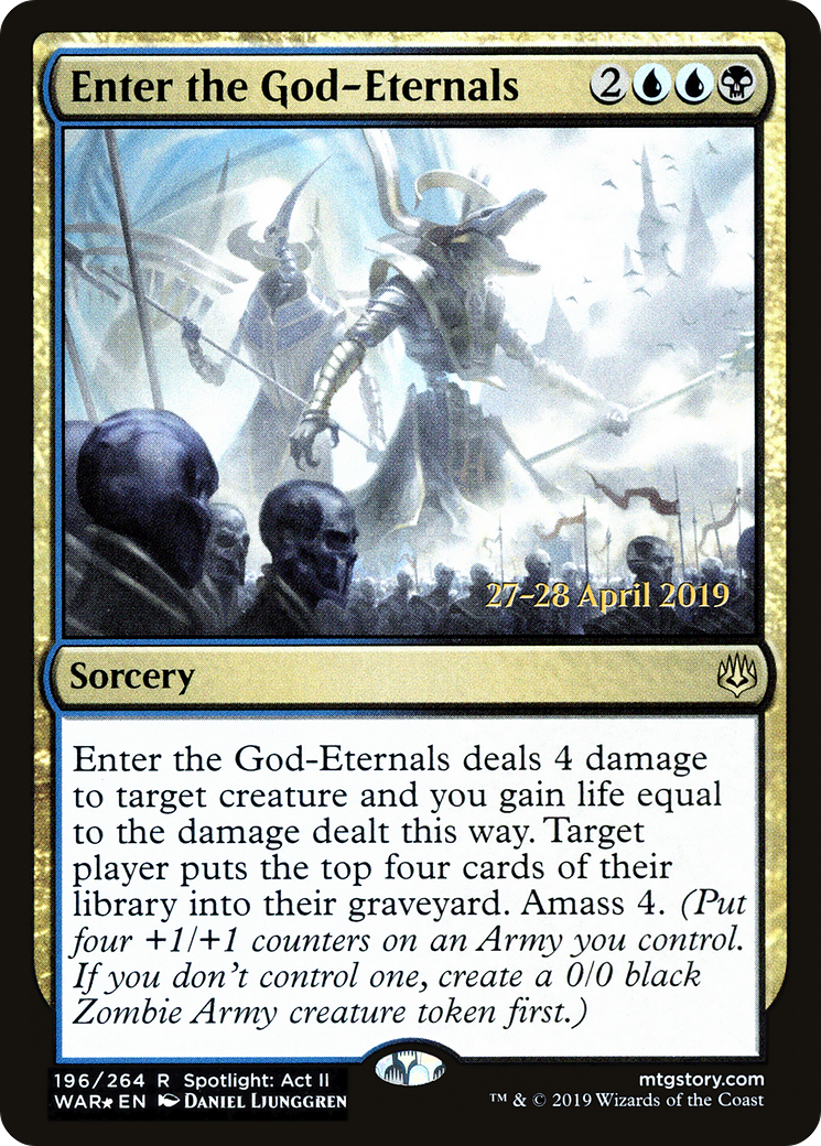 Enter the God-Eternals (PRE-196S) [War of the Spark Promos] Foil