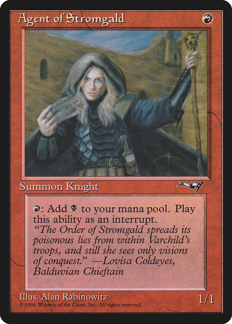 Agent of Stromgald (Woman Holding Staff) (ALL-095) [Alliances]