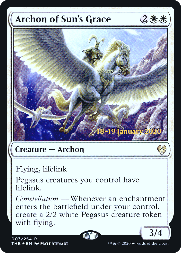 Archon of Sun's Grace (PRE-03S) [Theros Beyond Death Promos] Foil