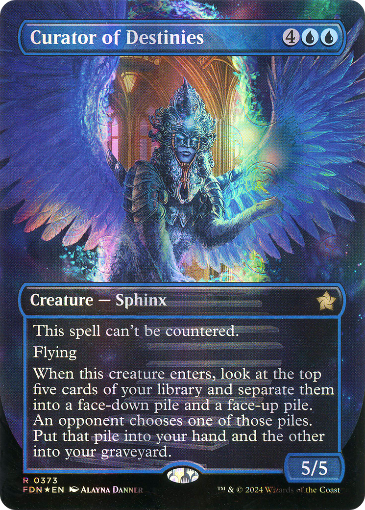 Curator of Destinies (Borderless) (Mana Foil) (FDN-373) [Foundations] Foil