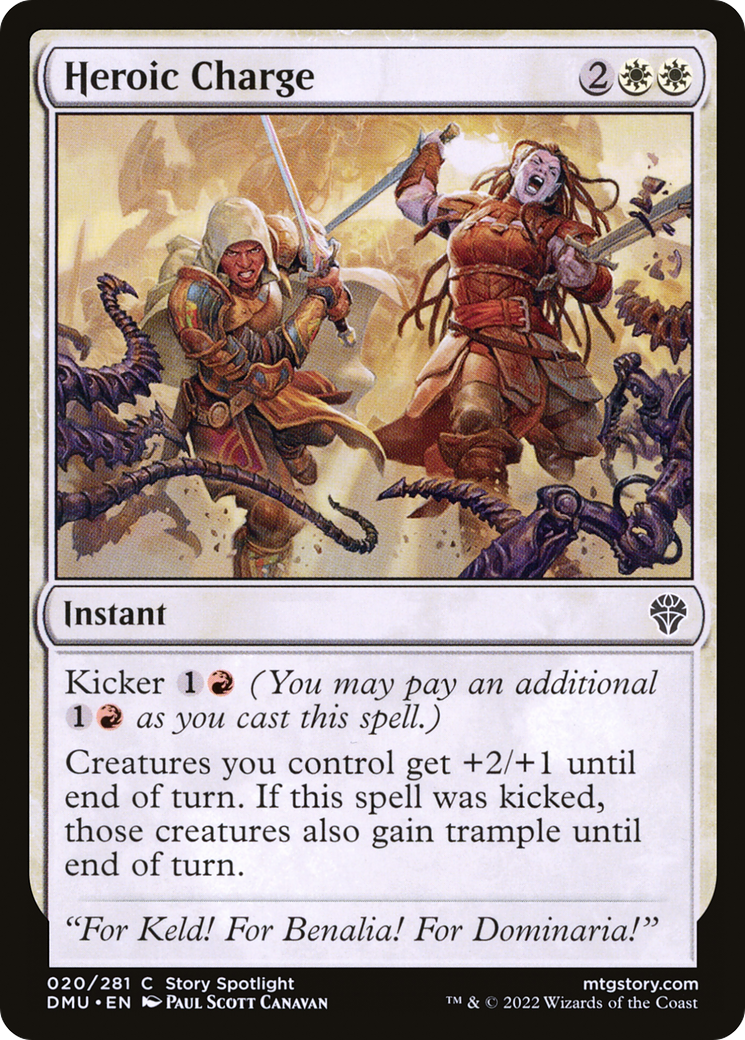 Heroic Charge (DMU-020) [Dominaria United] Foil