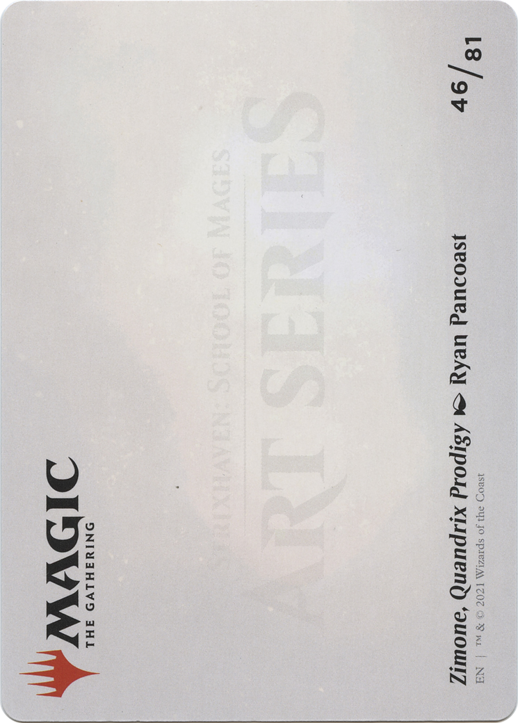 Zimone, Quandrix Prodigy // Zimone, Quandrix Prodigy (ASTX-046) (Borderless) [Strixhaven Art Series] Foil